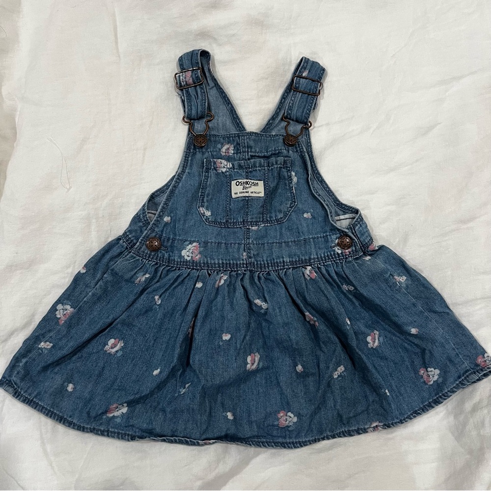 Oshkosh B’Gosh floral denim overall dress